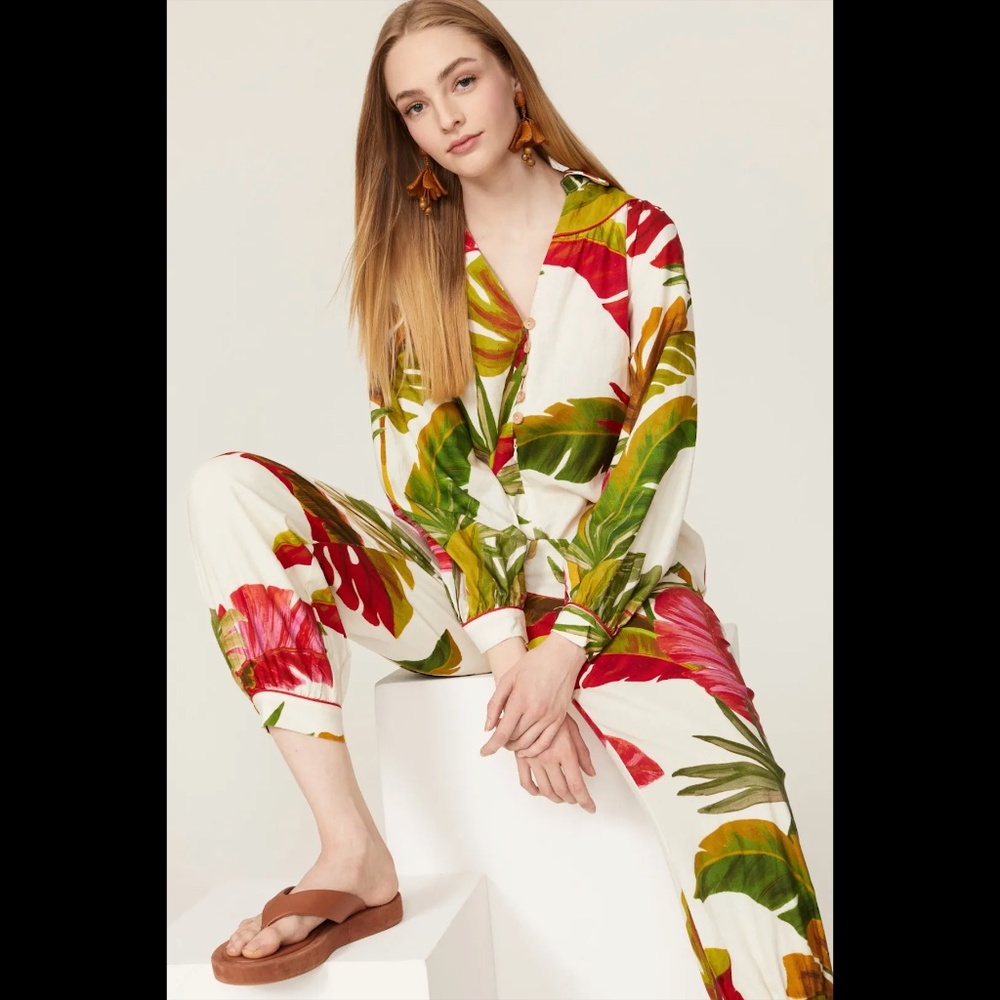 NWT |FARM Rio Spring Forest Jumpsuit | Sz XS - Picture 4 of 15